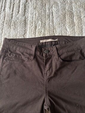 Vince Women's Dark olive Skinny Jeans with inside zipper on the leg